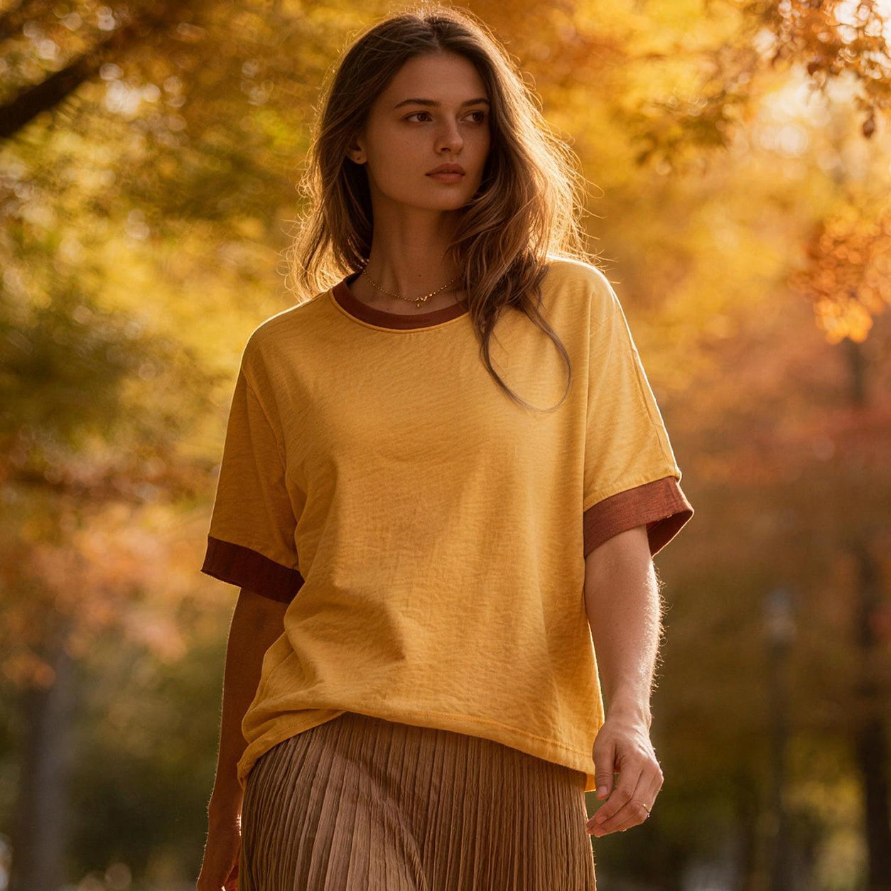 Women's Tops for Women 2026 Loose Oversized Basic Tee Comfortable Soft Fabric Flattering Fit - Womenswear