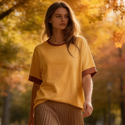 Women's Tops for Women 2026 Loose Oversized Basic Tee Comfortable Soft Fabric Flattering Fit - Womenswear