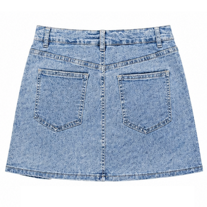 Skorts Skirts for Women Denim Mini Casual Oversize Skirt Side Slit with High Waisted Jean Shorts Stretchy