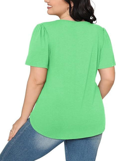 Womens Pleated Scoop Neck Summer Top - The Perfect Blend of Casual & Dressy