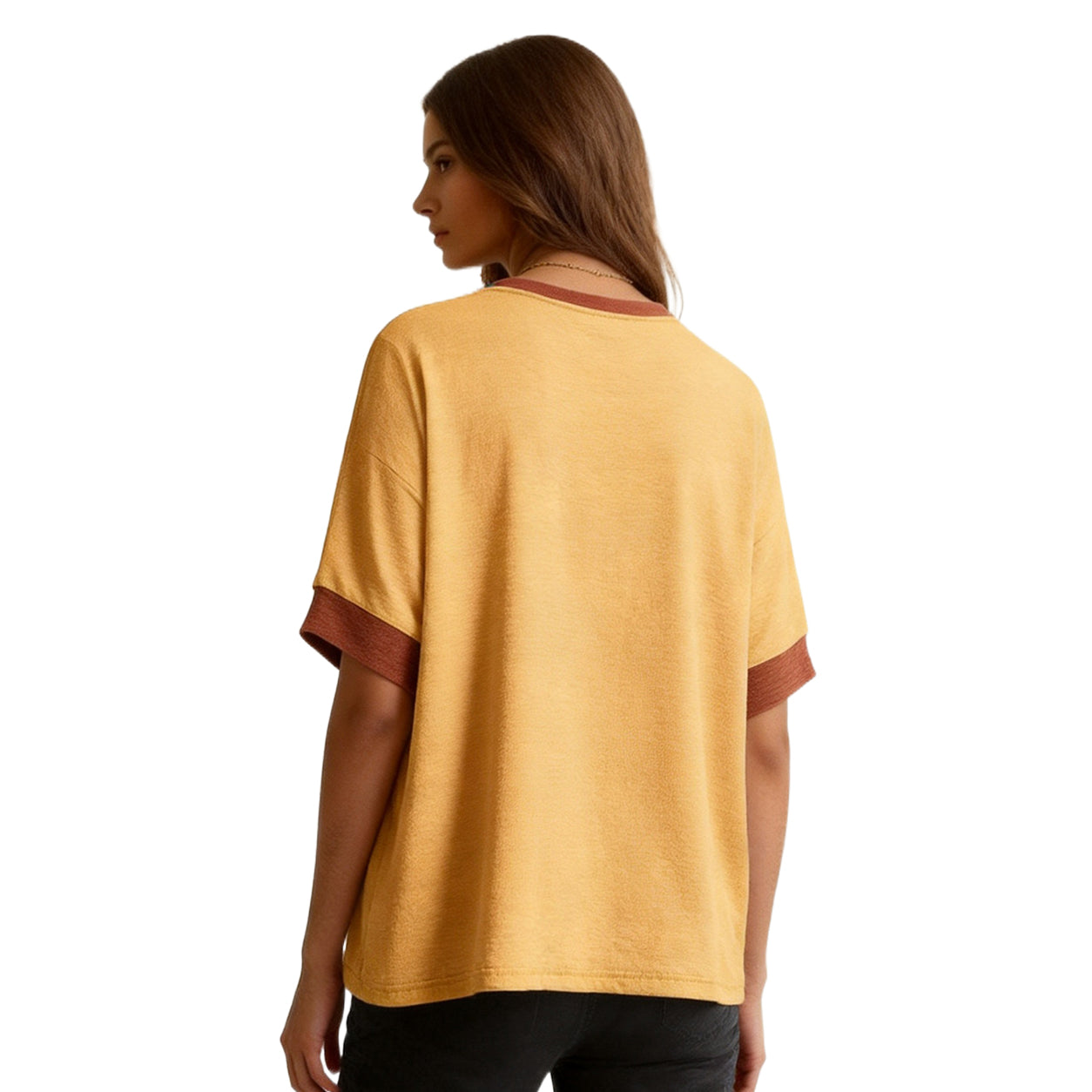 Women's Tops for Women 2026 Loose Oversized Basic Tee Comfortable Soft Fabric Flattering Fit - Womenswear