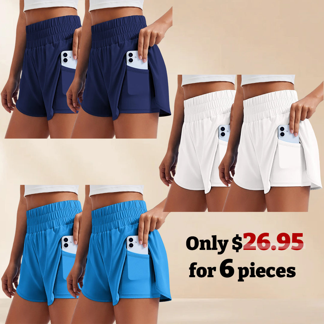 Limited time clearance🔥Anti-exposure sports shorts with built-in inner layer and convenient side pockets