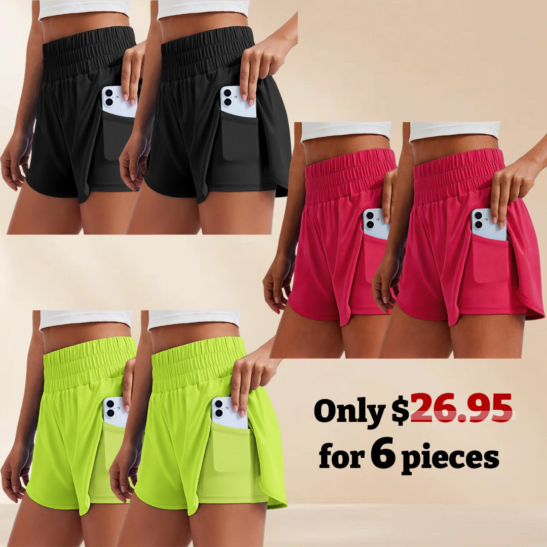 Limited time clearance🔥Anti-exposure sports shorts with built-in inner layer and convenient side pockets