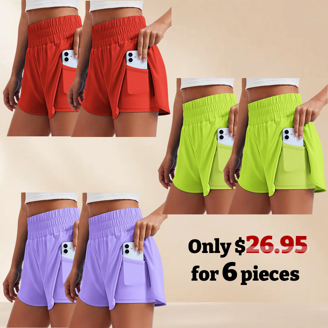 Limited time clearance🔥Anti-exposure sports shorts with built-in inner layer and convenient side pockets