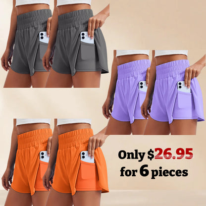 Limited time clearance🔥Anti-exposure sports shorts with built-in inner layer and convenient side pockets